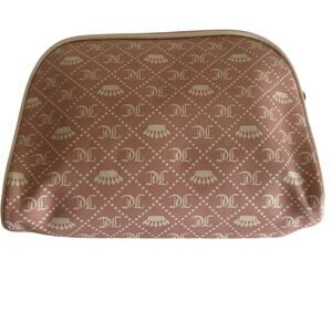 Juicy Couture Pink Monogram Makeup Bag Y2K Cosmetic Pouch